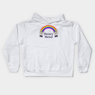 Heavy Metal Rainbow - Plain Kids Hoodie